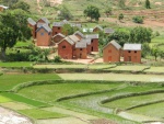 Village au bord des rizières